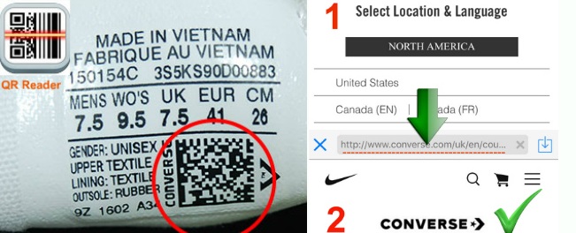 Converse QR - код